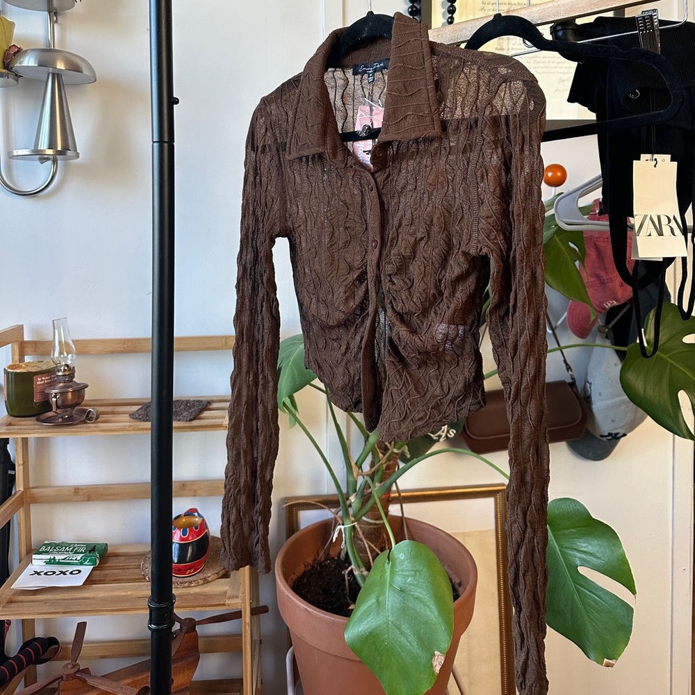 Sheer textured shirt